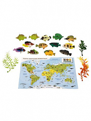 Фото 200661546 Игровой набор "Океанариум" с картой обитания внутри (12 шт в наборе) (Zooграфия)