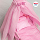 миниатюра МТ 72519 Кроватка (колыбелька) с постельным бельем и балдахином (коллекция "Diamond princess" розова