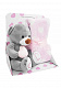 миниатюра 0079/01 Набор Плед + игрушка "Bear with heart" (розовый).