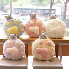Лапка с котиком подушка 35х40см TT2355