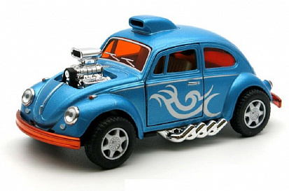Фото КТ 5405WKT 1:38 Volkswagen Beetle гоночная раскрашенная в инд. кор.