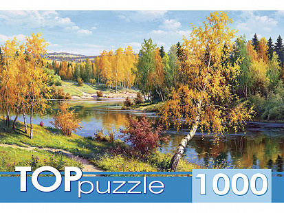 Фото товара РУКТП1000-1059 TOPpuzzle. ПАЗЛЫ 1000 элементов. РУКТП1000-1059 И. Прищепа. Золотая осень