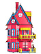 миниатюра Д-009 Сборная игрушка "Кукольный домик" розовый. Материал ХДФ Габариты игрушки: 81/45/29 см