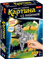 Ранок 15100192Р Зебра - Картинка из пайеток