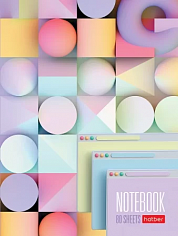 Записная книжка ХАТБЕР А6 80л. клетка, "MULTICOLOR", тв. пер., глянц. ламин (80ЗКт6В1_29924) (082465