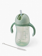 14010 oliva Поильник с трубочкой и ручками 260мл. 2.0 (oliva)