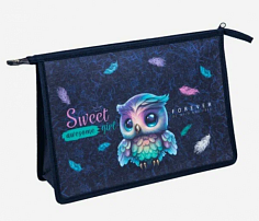 Папка для тетрадей deVENTE "HAPPY OWL" A4 33x23x10 см, на молнии, 400 мкм, матовая полупрозрачная, с