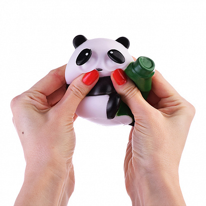 Фото 00-3395 Игрушка-антистресс "Панда с бамбуком"
