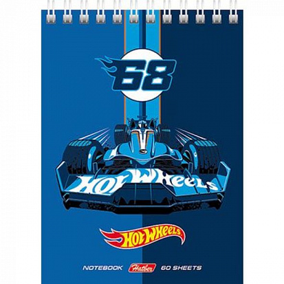 Фото товара 041689 Блокнот ХАТБЕР А6 "МАШИНКИ (HOT WHEELS)", 60л, клетка,гребень (60Б6Агр) (041689)