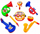 миниатюра D-00064 Набор музыкальных инструментов "Веселый оркестр" для малышей (8 предметов) в пакете с хедеро