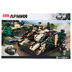 M38-B0858 (16) Конструктор пласт. танк с фигурками, 524дет. в русс. кор.