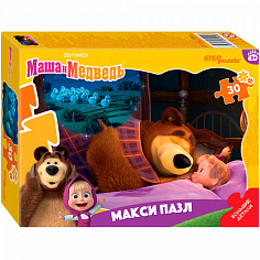 64002 Пазл 30 МАКСИ Контурный Маша и Медведь 64002 Степ