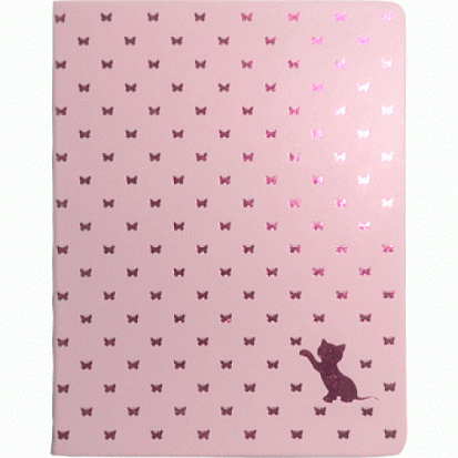 Фото товара Записная книжка deVENTE А5 "KITTY&BUTTERFLY" 160с., крем.бум, клет,тв.обл,искус.кожа,ляссе (2051200)