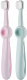 миниатюра RTB-013-PP Зубная щетка для детей "Смайлик" ультрамягкая, 10.000 щетинок, 2шт. Розовый+Зеленый.