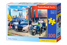 Пазлы B9-111176 Полицейские за работой, 100 деталей, Castor Land