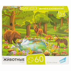 RI6002 Игра детская настольная "60 Животные"