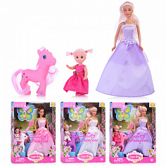 8077 Кукла "Принцесса" с малышкой на пони и аксессуарами