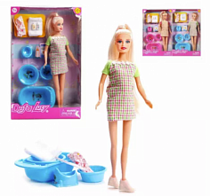 61681 Игровой набор "Маленькая мама" с аксесс. 10 предм., в ассорт.