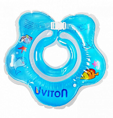 LUBBY0056 Uviton Круг для купания (голубой) с погремушкой.