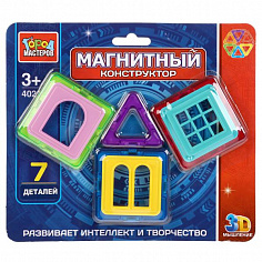 DT-4021-R Игрушка конструктор магнитный "Город мастеров": 7 деталей на блистере