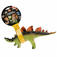 ZY598039-IC Игрушка пластизоль динозавр стегозавры 33*9*14 см, хэнтэг, звук ИГРАЕМ ВМЕСТЕ