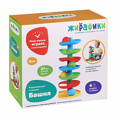 644517 Разв. игрушка на развитие коордианцаии "Башня", высота 37 см, 4 шарика