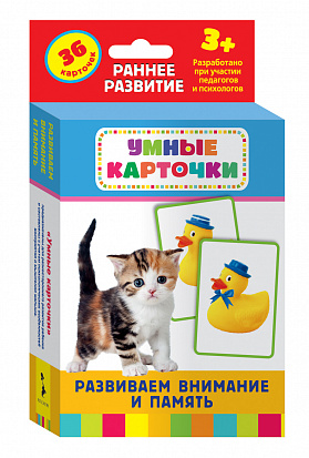 Фото товара Росмэн 23677 Развиваем внимание и память (Разв. карточки 3+)