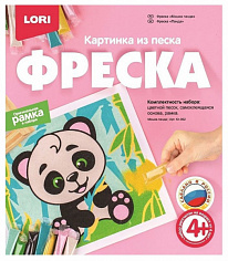 LORI Кп-062 Фреска. Картина из песка "Мишка панда"