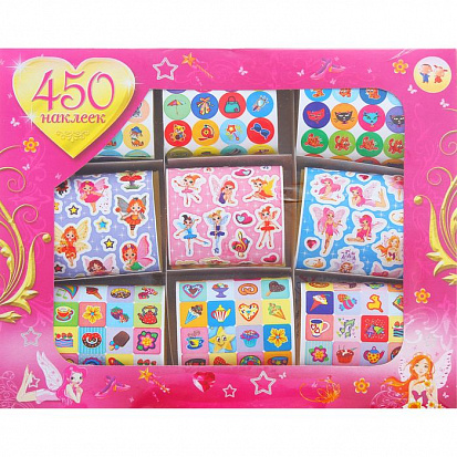 Фото товара Ранок 14100003Р 450 наклеек для девочек - Наборы наклеек