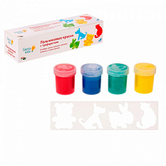 TA1401 Набор для детского творчества "Пальчиковые краски с трафаретом"