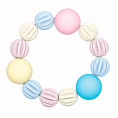 02197 Погремушка прорезыватель "Браслетик с шариками". Коллекция "Бисквит" 02197