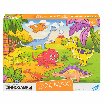Фото RI2404 Игра детская настольная "24 MAXI Динозавры"