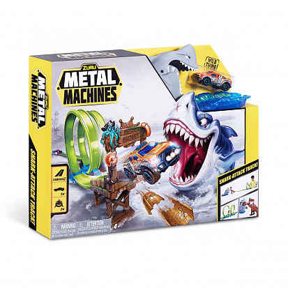 Фото 6760 Игровой набор Zuru Metal Machines с машинкой, трек "Акула"