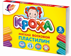 Луч 25С 1551-08 Пластилин ЛУЧ "Кроха", мягкий, 8цв, 165г, со стеком, к/к (30) (25С 1551-08)
