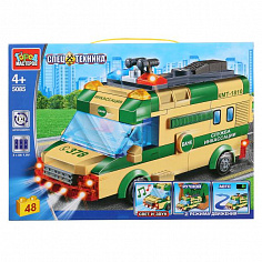 5085-ZH Конструктор "Город мастеров" инкассаторская машина (свет, звук, мотор), 48дет. в кор.