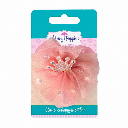Фото товара 455402 Зажим-бант "Корона", 7 см.