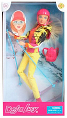 8373 Кукла Defa Lucy Лыжница, шарнирная, в ассорт., с аксесс.6 предм., кор.