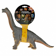 ZY488953-IC Игрушка пластизоль динозавр брахиозавр 31*9*26 см, хэнтэг, звук ИГРАЕМ ВМЕСТЕ
