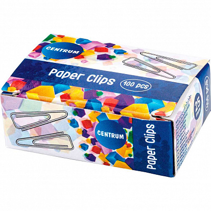 Ц-80074 Скрепки 25мм 100шт никель треугольные Centrum фото