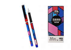 Ручка гелевая BASIR "ГРАФИКА", 0,5 мм, синяя (12/864) (К-146/син.) (K146/син)