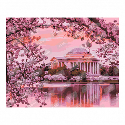 Фото LORI Рх-101 Картина по номерам холст на подрамнике 40*50см "Мемориал в Вашингтоне"