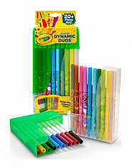 Crayola 04-6829 Парные фломастеры в пласт. подставке 20шт.