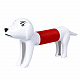миниатюра ВВ5756 Игрушка-антистресс собачка трубочка Bondibon, Blister, бело-красная