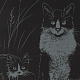 миниатюра LORI Гр-649 Гравюра Family большая с эффектом серебра "Кошки"