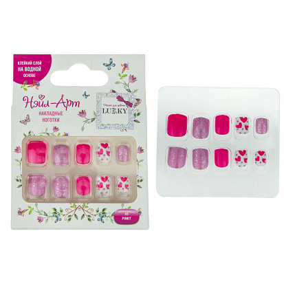 Фото товара Lukky Т19426 Нэйл-Арт наб. #5 Pinky 10 наклад.ногтей на клеевой основе,кор. (10317120/100122/3004094