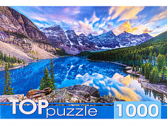 ГИТП1000-4135 TOPpuzzle. ПАЗЛЫ 1000 элементов. ГИТП1000-4135 Канада. Рассвет над озером Морейн
