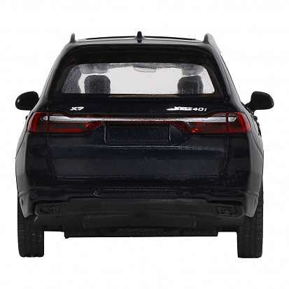 Фото 1251256JB ТМ "Автопанорама" Машинка металл. 1:44, .BMW X7, черный, инерция, откр. двери, в/к 17,5*1