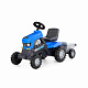 миниатюра ПОЛЕ84620 Каталка-трактор с педалями "Turbo" (синяя)