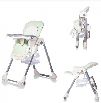 Фото товара CARRELLO CRL-9502 Стульчик для кормления Toffee Aqua Green