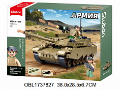 M38-B1256 Конструктор Sluban боевой танк Абрамс М1, 2 фигурки, 322 детали